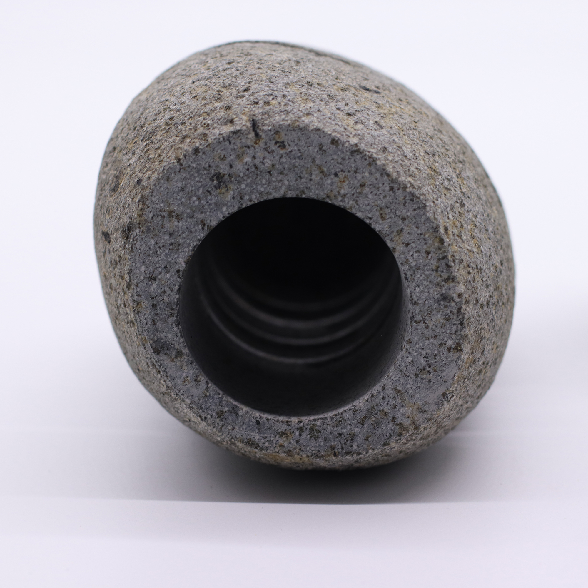 Natural Riverstone Candle Holder - Standing Stone Cut